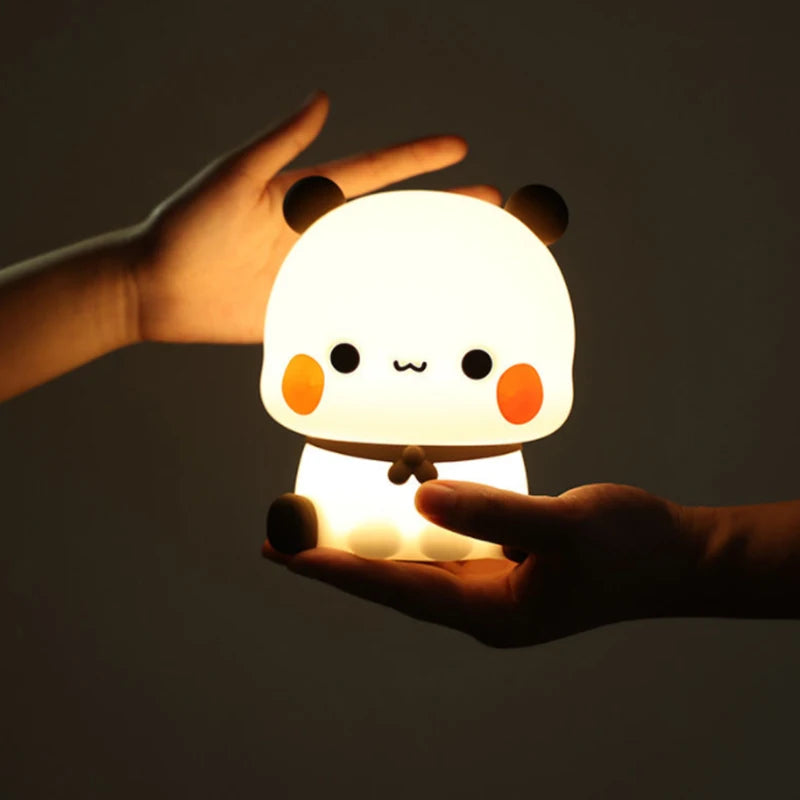 Kawaii Bear Panda With Led Night Light