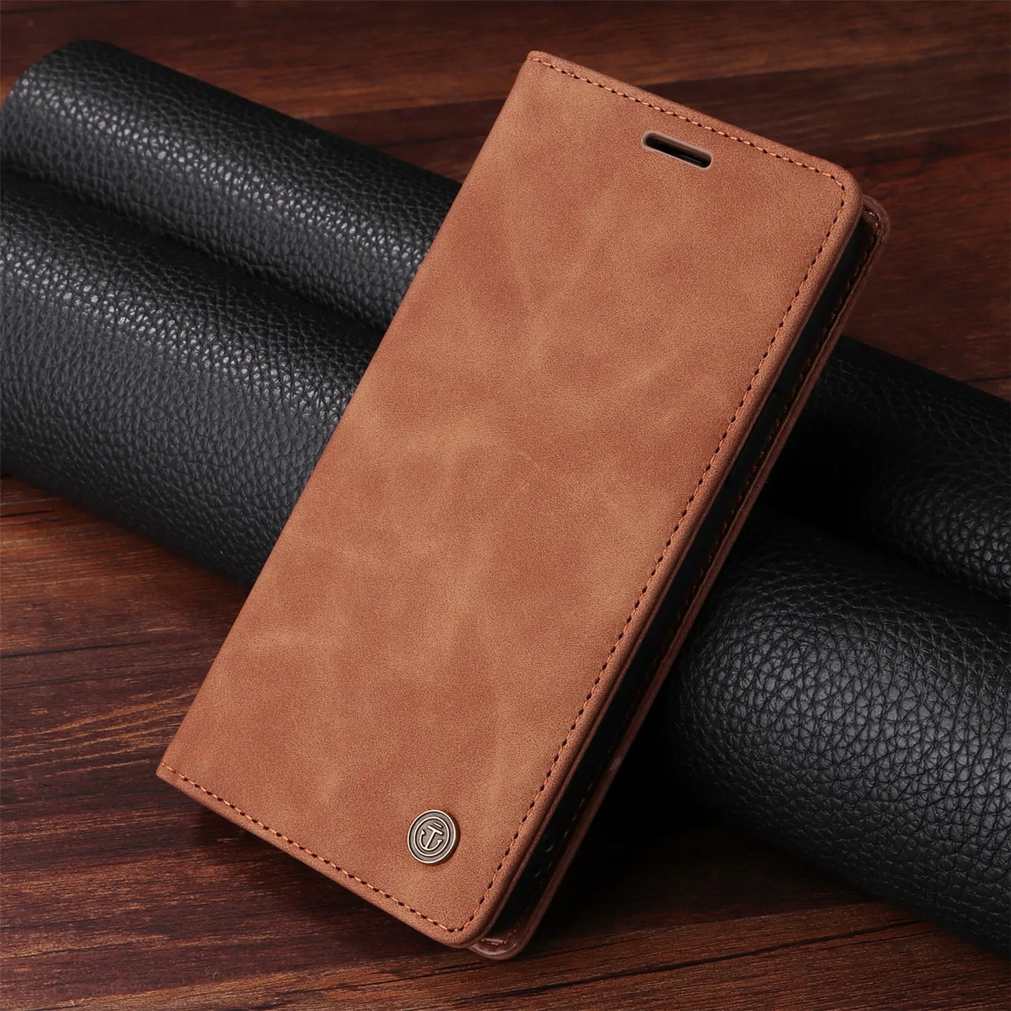 Leather Flip Phone Case For Samsung