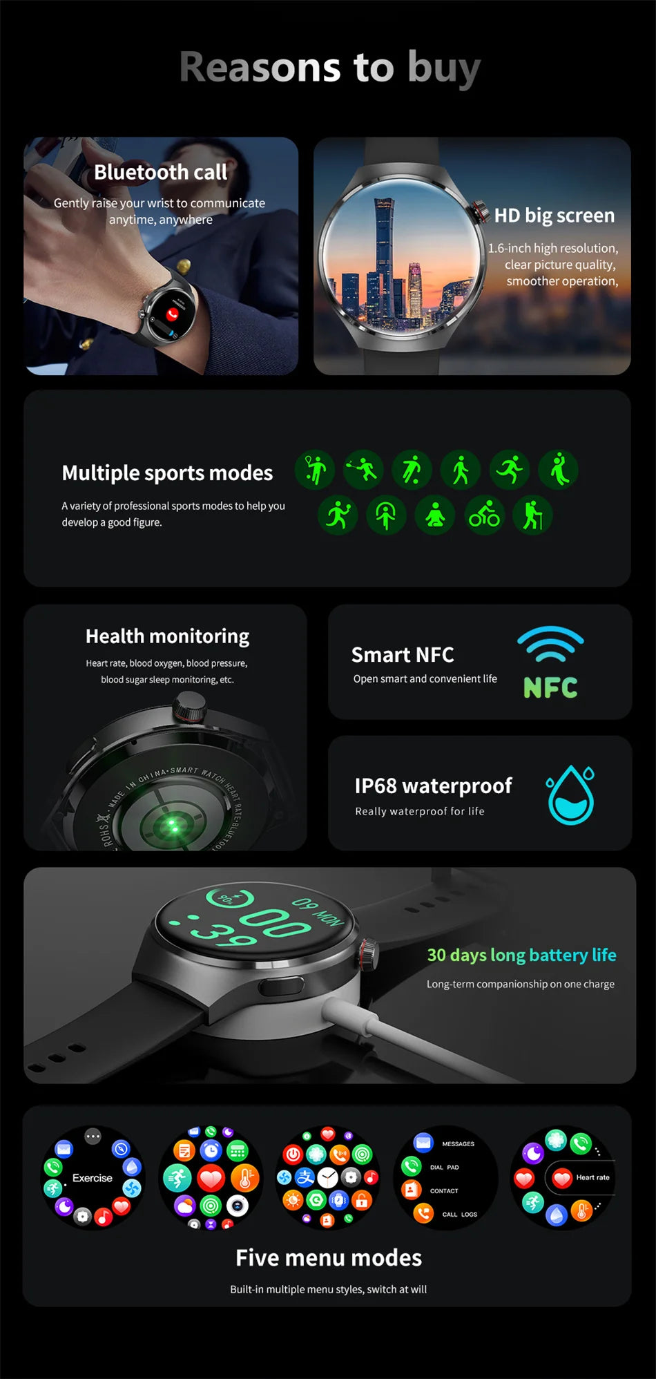 Smart Watch With AMOLED Screen