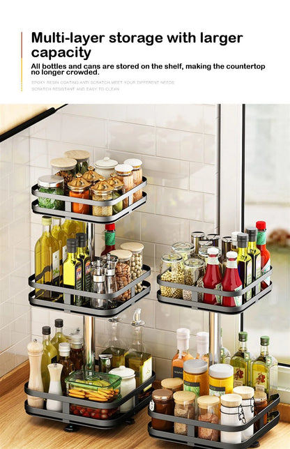 Rotatable Kitchen Storage Rack