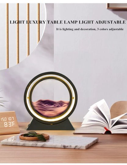 LED Moving With Sand Art Table Lamp