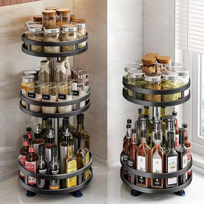 Rotatable Kitchen Storage Rack