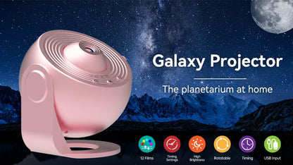 Night Light Galaxy Projector With Starry Sky