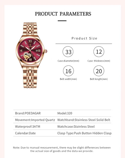 Women Watches With Fashion Rose Gold