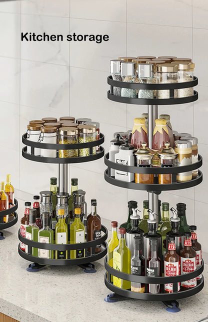 Rotatable Kitchen Storage Rack