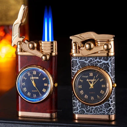 Gas Lighter With Wrist Watch