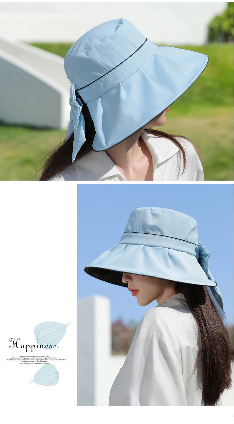 Summer New Hat Women Versatile Bow