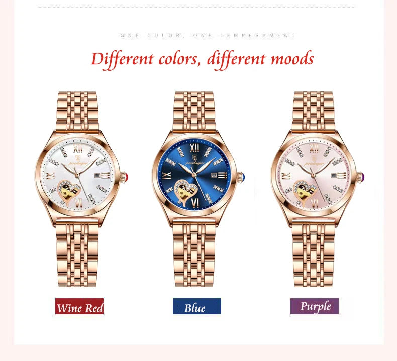 Women Watches With Fashion Rose Gold