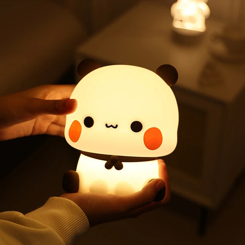 Kawaii Bear Panda With Led Night Light