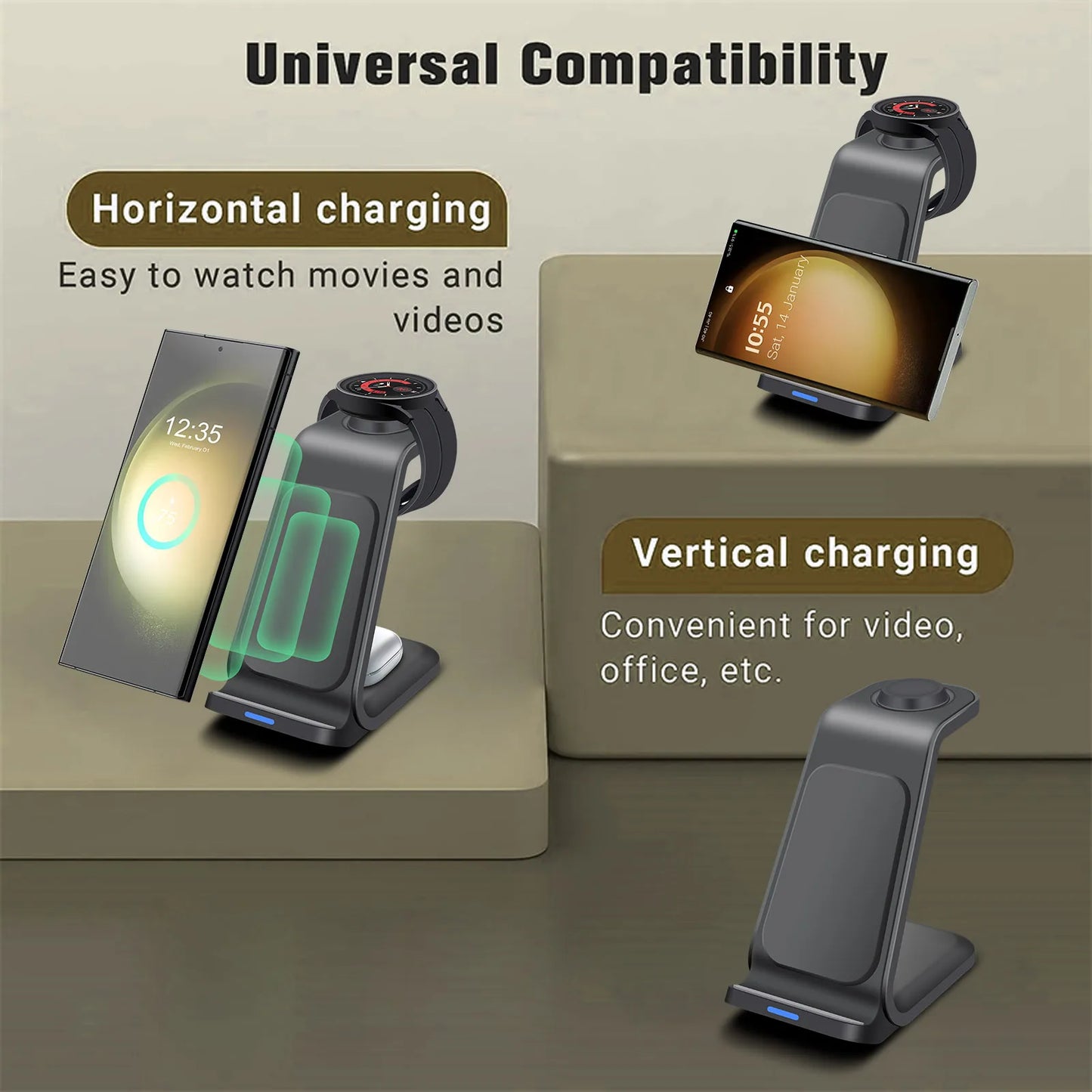 Wireless Charging Station 3 in 1