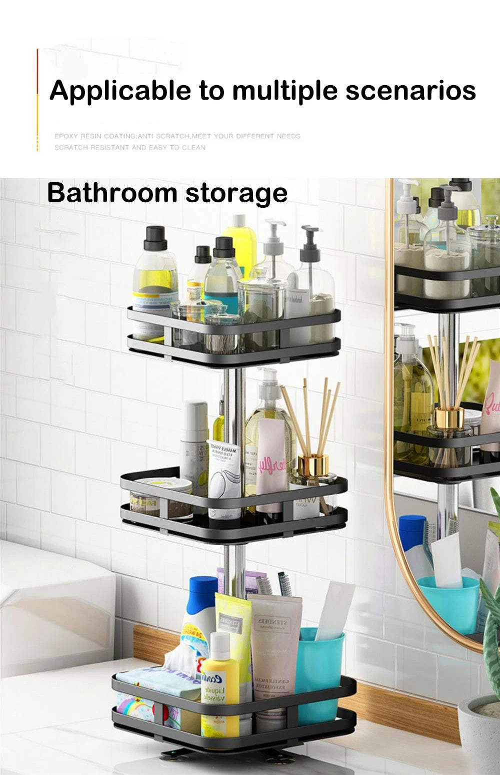 Rotatable Kitchen Storage Rack