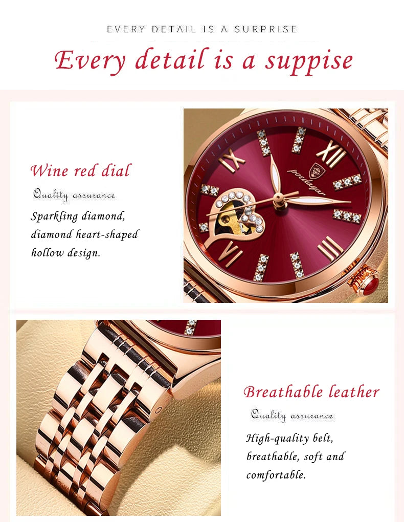 Women Watches With Fashion Rose Gold