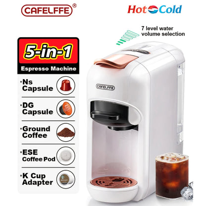 5 In 1 Capsule Coffee Machine Hot & Cold